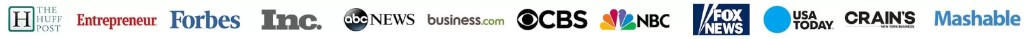 Featured in HuffPost, Forbes, Entrepreneur, ABC News, CBS, NBC, Fox News and more