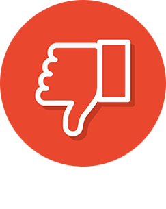 Thumbs down — needs improvement